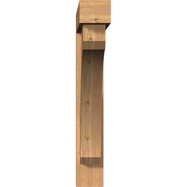 Legacy Block Smooth Bracket W/ Offset Brace, Western Red Cedar, 7 1/2W X 48D X 48H